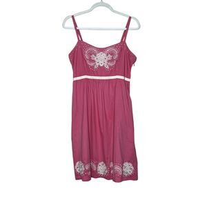 Moulinette Soeurs dess size 8 pink/white eyelet trim lined couquette, feminine